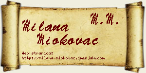 Milana Miokovac vizit kartica